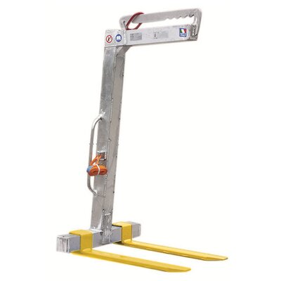 Aluminum crane fork with manual adjustment and adjustable forks