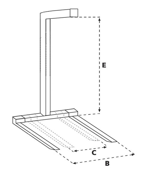 Lightweight aluminum crane fork NOH1000DA