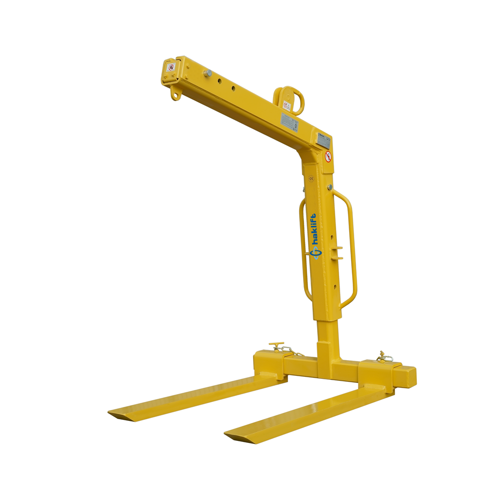 Crane fork with automatic adjustment and adjustable forks