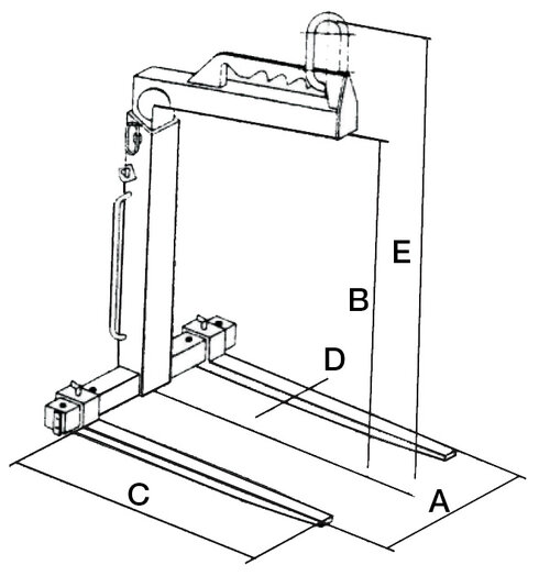 Adjustable crane forks NOH SM blueprint