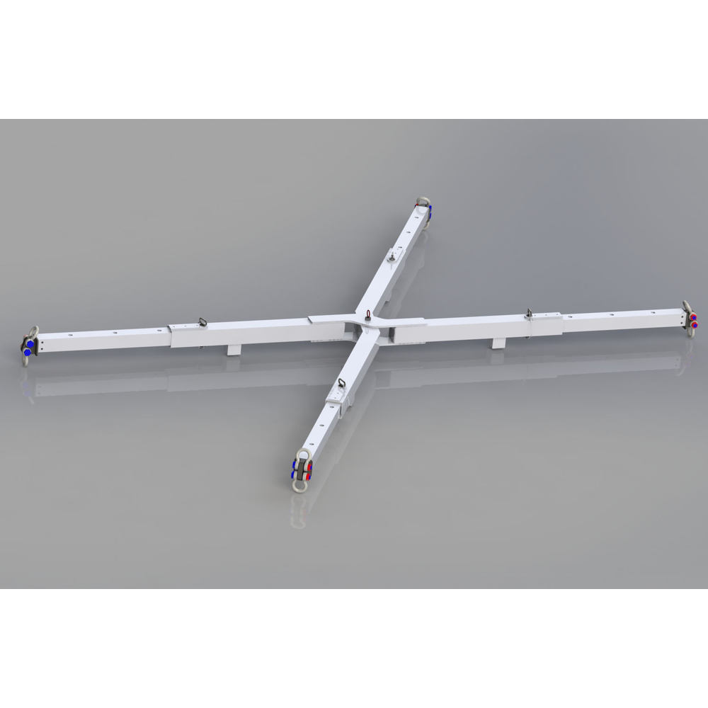 Алуминиева телескопична подемна греда 10 т / 4 крака 