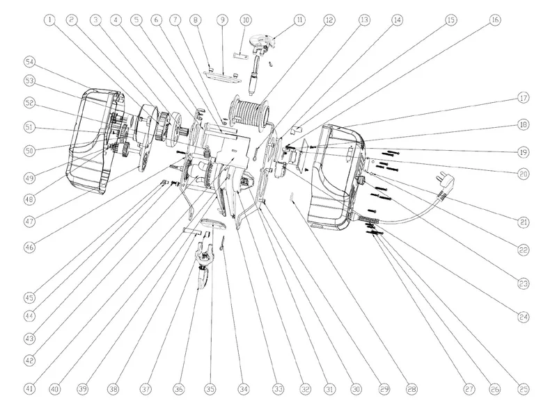 Electric wire hoist with remote control 230V 50Hz VANOS250 and VANOS450 blueprint