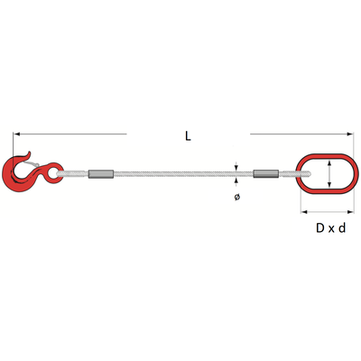 Връзка за стоманено въже - с кука и Masterlink