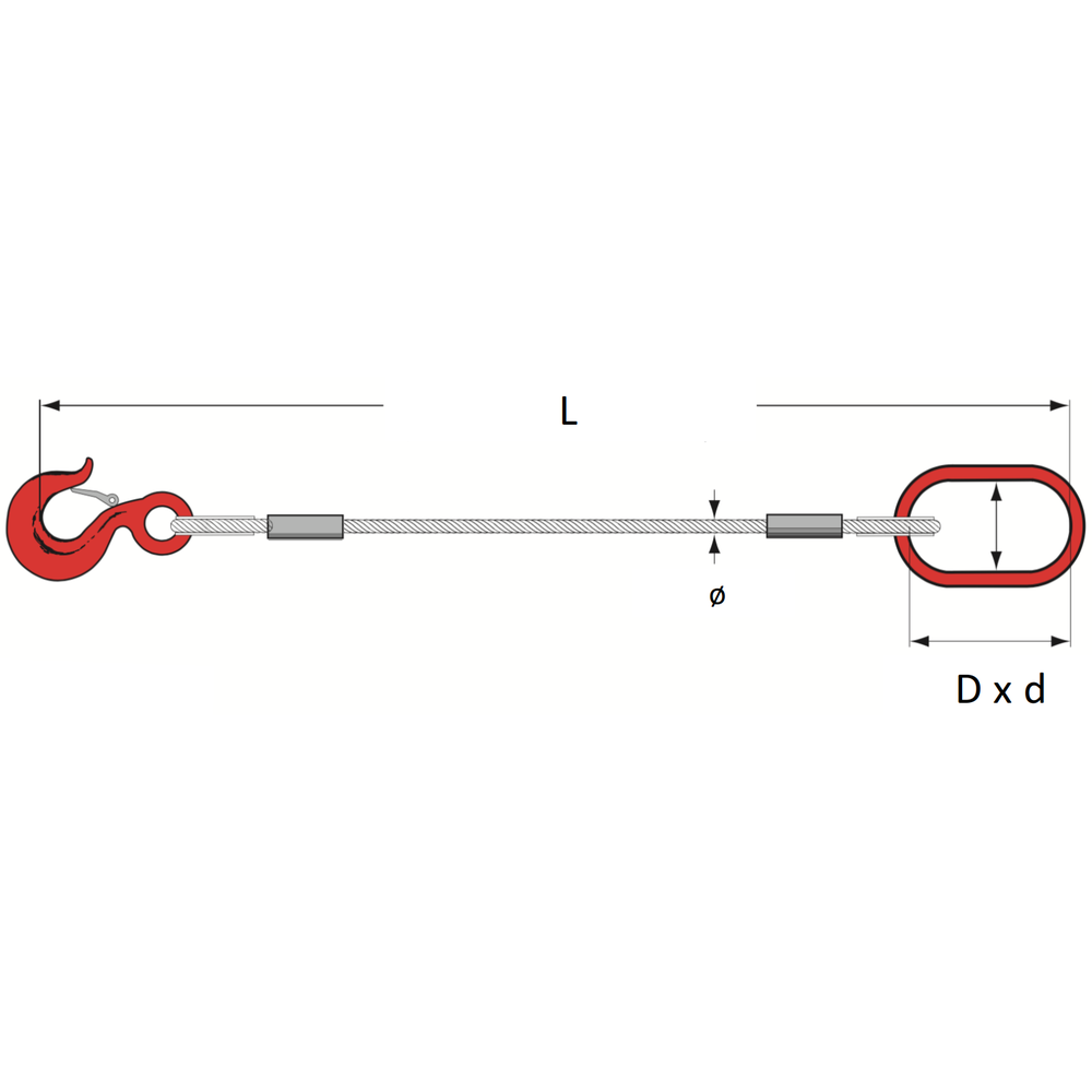 Връзка за стоманено въже - с кука и Masterlink